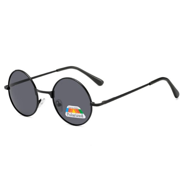 Gafas de sol polarizadas de Metal para hombre y mujer, gafas de sol redondas Vintage, gafas de mujer para viaje, equipo de ciclismo