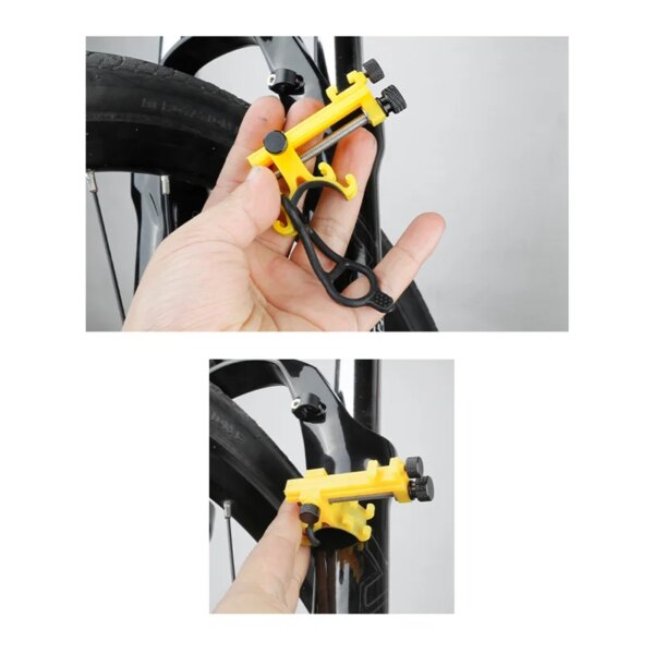 Mini soporte para rueda de bicicleta, herramientas de ajuste de llantas de bicicleta, herramientas de reparación de ruedas, accesorios de ciclismo, color negro