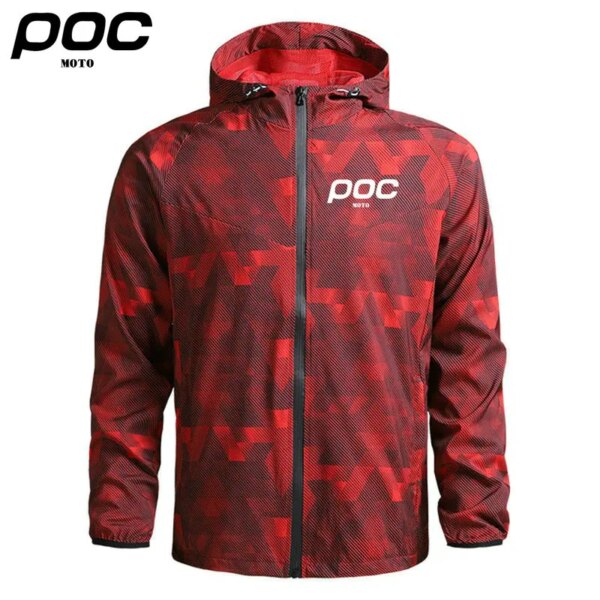 Moto Poc-Chaqueta informal para hombre, chaquetas de senderismo al aire libre, impermeable, cortavientos con capucha, abrigo fino de secado rápido, otoño 2022