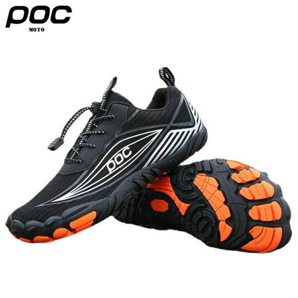 Moto Poc-zapatos de ciclismo de montaña para hombre y mujer, zapatillas antideslizantes transpirables para carreras de carretera, calzado deportivo para bicicleta de montaña