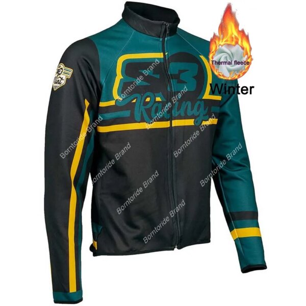 Motocross motocicleta Street Bike sudadera polar con cremallera completa para carreras Chaqueta de algodón azul Motocross