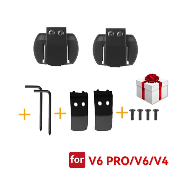 Auriculares Bluetooth para motocicleta, Clips para casco, soporte de Metal para EJEAS V6 Pro/V4 Vnetphone Teleheer, accesorios para interfono, regalo