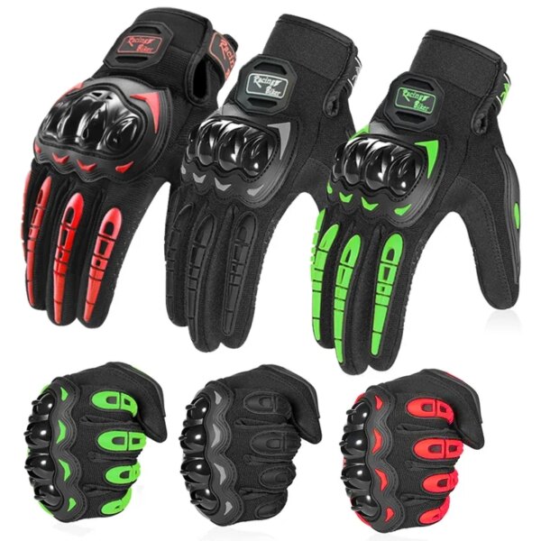 Guantes de motocicleta Guante impermeables con pantalla táctil Guantes de dedo completo protectores anticaída Guantes de Moto antideslizantes