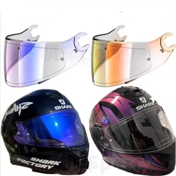 Casco de motocicleta con visera completa, cara completa para Shark Skwal 2/d-skwal 2/Spartan Visor UV antiarañazos, gafas protectoras contra el viento