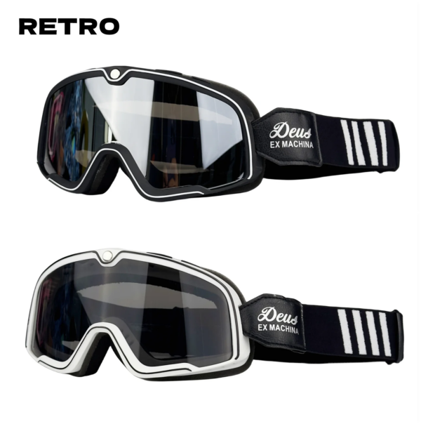 Gafas para casco de motocicleta, gafas de sol Retro locomotoras para Motocross, ciclismo, a prueba de viento, antiarena, todoterreno, gafas universales