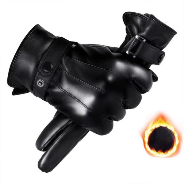 Guantes para motocicleta al aire libre pantalla táctil impermeable a prueba de viento cuero PU hombres guantes de conducción montar ciclismo guantes de pantalla táctil