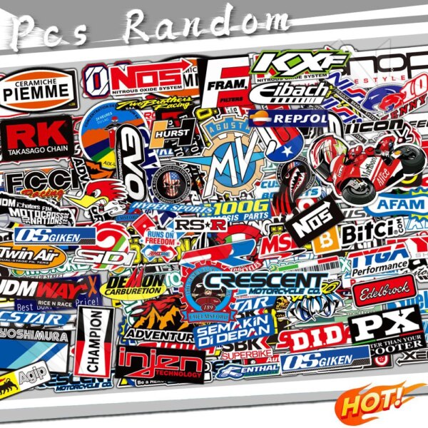 Pegatinas para motocicleta, Logo del patrocinador de la motocicleta, pegatinas con tiras laterales para casco, tanque, impermeables, para Honda, Suzuki, Kawasaki, Ktm, BMW, Yamaha