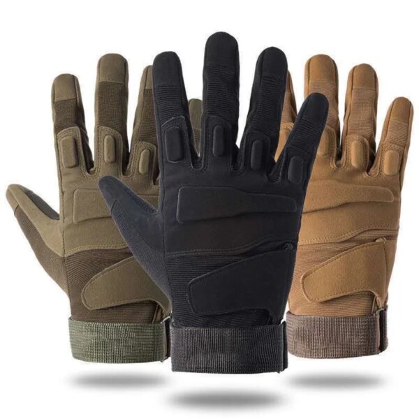 Guantes tácticos de dedo completo para motocicleta, guantes antideslizantes para bicicleta, ejército militar, tiro de Paintball, medio guante para ciclismo Airsoft