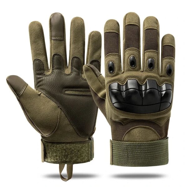 Guantes militares tácticos para motocicleta, guantes de tiro, diseño táctil, protección física, caza, deportes, guantes para caminar con dedos completos