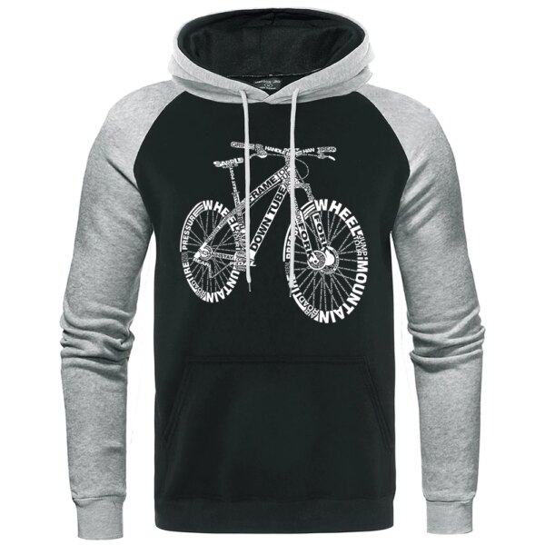 Bicicleta de Montaña ciclismo con capucha bicicleta increíble hombres Sudadera con capucha suelta de gran tamaño sudadera Casual manga raglán ropa deportiva para hombre