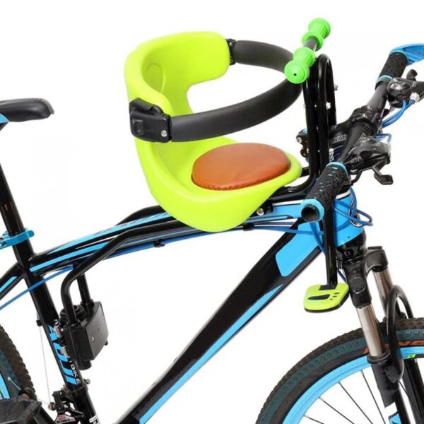 Sillín delantero para bicicleta de montaña para niños, pieza de asiento de bicicleta, alfombrilla para asiento montado en bebé, accesorios de transporte para silla de seguridad