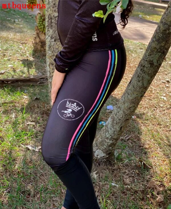 Mtbqueens-pantalones de ciclismo para mujer, mallas de ciclismo a prueba de golpes con acolchado de Gel 16D