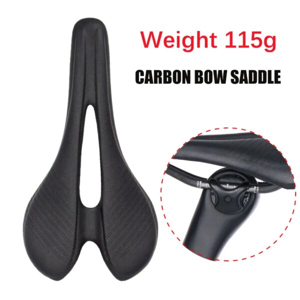 Nuevo sillín de bicicleta de carbono súper ligero 105g sillines de montaña y carretera MTB piezas de bicicleta de ciclismo 270*143MM