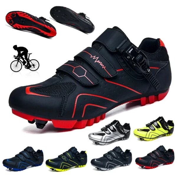 Nuevas zapatillas de ciclismo MTB, zapatos planos para bicicleta de montaña para hombre, calzado de velocidad para carreras en carretera, tacos de moda para ciclismo Spd, deportes para mujer