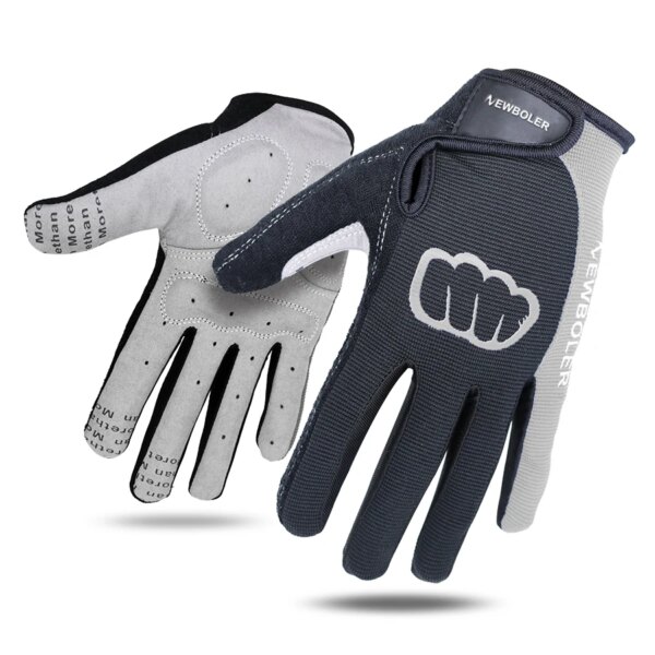 Guantes de ciclismo NEWBOLER para hombre, guantes deportivos de dedo completo con almohadilla de Gel antideslizante para motocicleta, guantes de invierno para bicicleta de montaña y carretera, dedos largos