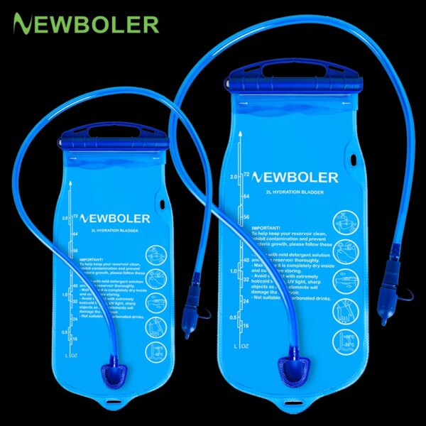 NEWBOLER Bolsa de almacenamiento con depósito de agua y vejiga de agua, bolsa de almacenamiento sin BPA, mochila con chaleco de hidratación para correr de 2L y 3L