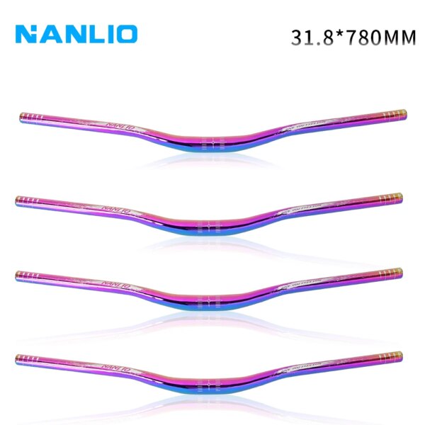 Nanlio Rise-Manillar de bicicleta de montaña, de aleación de aluminio, con forma de golondrina, 31,8x780MM, piezas de bicicleta de montaña, volante para bicicleta