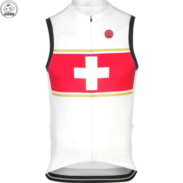 Nuevo 2017 equipo nacional de carrera de Suiza chaleco de ciclismo profesional de montaña/carretera/Jersey JIASHUO personalizado BICICLETA Ropa CICLISMO MAILLOT