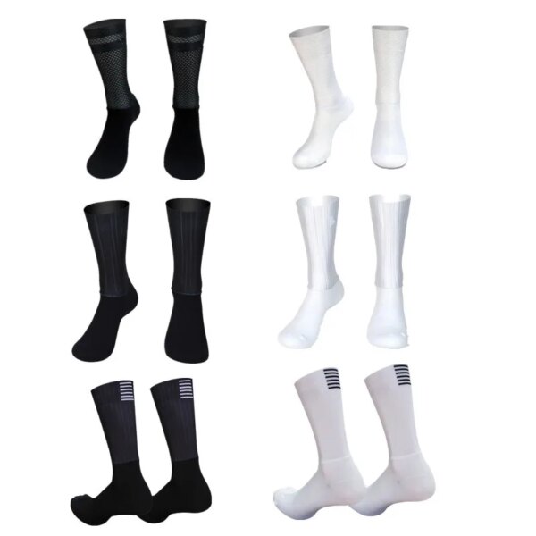 Nuevo Calcetines aerodinámicos deportivos para hombre y mujer, medias deportivas para Ciclismo, verano