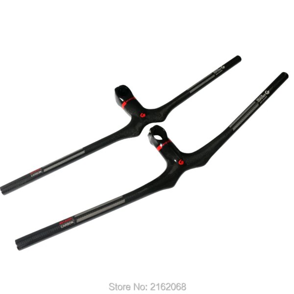 Nuevo ASIACOM bicicleta de montaña de fibra de carbono vástago de manillar de bicicleta integrado 600-760x70-120mm 28,6mm abrazadera MTB