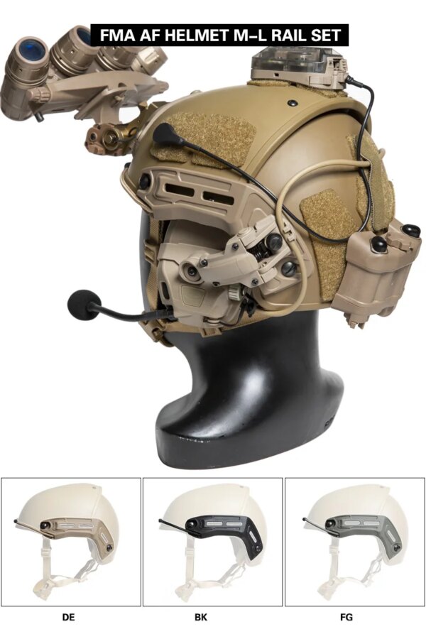 Nuevo Conjunto de rieles para casco Airsoft táctico AF M/L, accesorios de riel de guía especial,