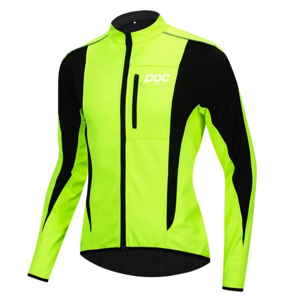 Recién llegado, chaqueta de ciclismo de invierno para MOTO POC para hombres y mujeres, abrigo térmico reflectante de lana para ciclismo de montaña, chaqueta cortavientos a prueba de viento