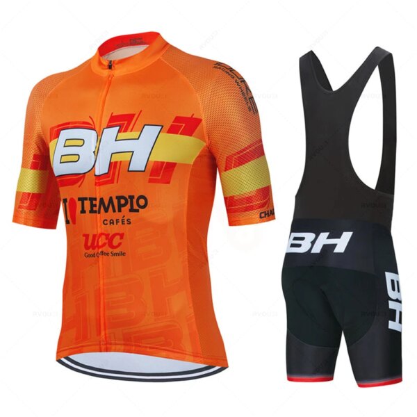 Nuevo Conjunto de Jersey de Ciclismo del equipo BH para Hombre, uniforme de montaña de manga corta de verano, Ropa de Ciclismo, Maillot para Hombre, Ropa de bicicleta, traje