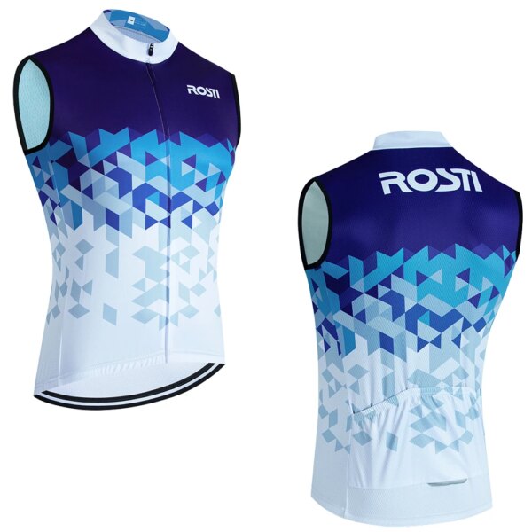 Nuevo Jersey de Ciclismo azul Rosti para hombre 2024, camiseta de equipo de bicicleta de los Emiratos Árabes Unidos, chaleco, Ropa de Ciclismo, camiseta sin mangas para Ciclismo