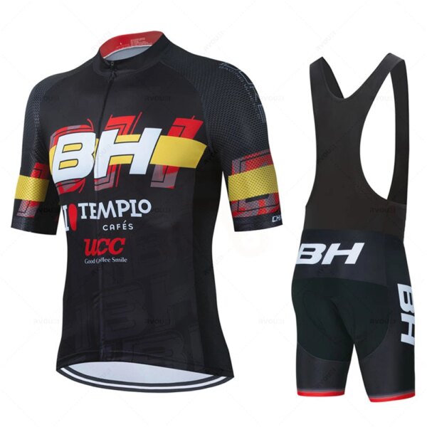 Nuevo Conjunto de Jersey de Ciclismo de manga corta para Hombre, conjuntos de Jersey de bicicleta Anti-UV BH Pro Team, ropa de bicicleta de verano, Maillot Ciclismo Hombre