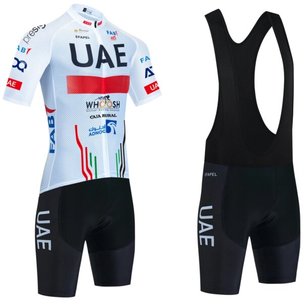 Nuevo conjunto de Ciclismo 2024 equipo de los Emiratos Árabes Unidos Ciclismo Jersey pantalones cortos hombres mujeres 20D Ropa Ciclismo montar Maillot Ropa de bicicleta uniforme