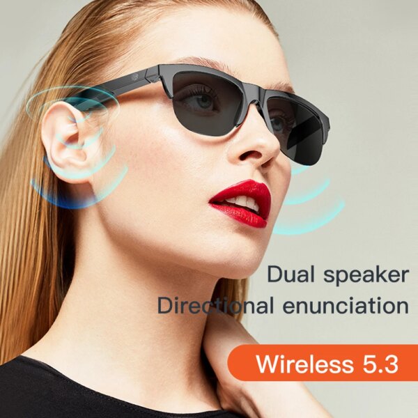 Nuevo F06 gafas inteligentes Bluetooth 5,3 Anti UV altavoz doble táctil gafas de sol inalámbricas calidad de sonido de alta fidelidad