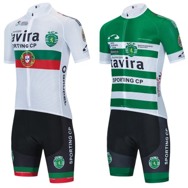 Nuevo verde TAVIRA Ciclismo Jersey pantalones Culottes uniforme EFAPEL equipo Ropa Ciclismo hombres MTB Pro equipo bicicleta Maillot pantalones cortos Ropa