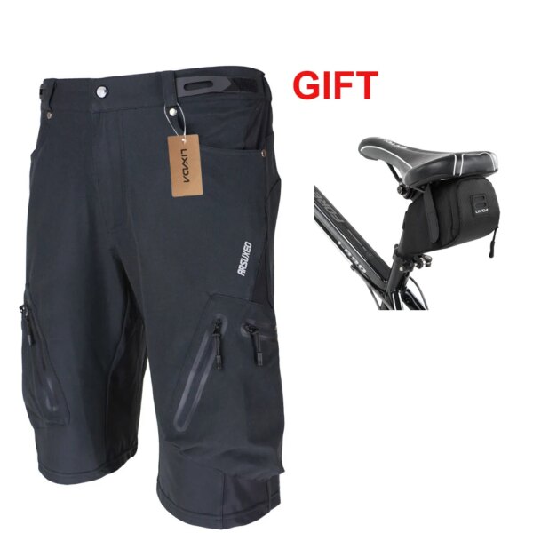 Nuevos pantalones cortos de ciclismo holgados acolchados para hombre, pantalones cortos reflectantes para bicicleta de montaña MTB, pantalones para montar en bicicleta, pantalones cortos holgados resistentes al agua