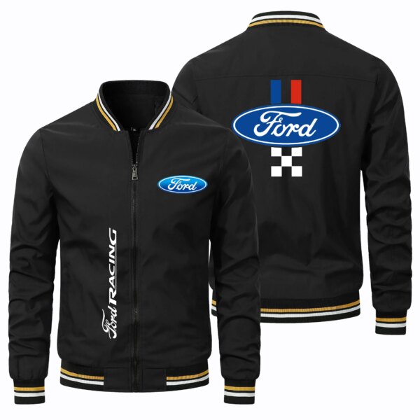 Nueva chaqueta informal de carreras de béisbol con Logo Ford impreso para primavera y otoño para hombre, Top de ciclismo y Montañismo al aire libre