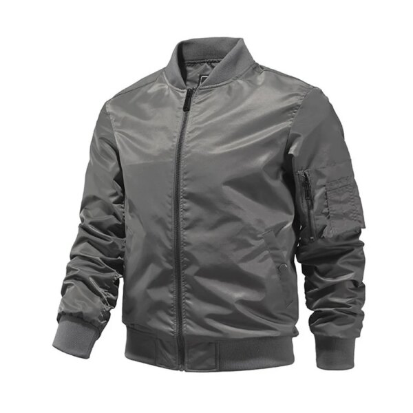 Nuevas chaquetas militares para hombre, chaqueta Bomber de Color sólido, novedad en prendas de vestir exteriores para primavera y otoño, chaquetas de béisbol de aviador, ropa para exteriores para hombre