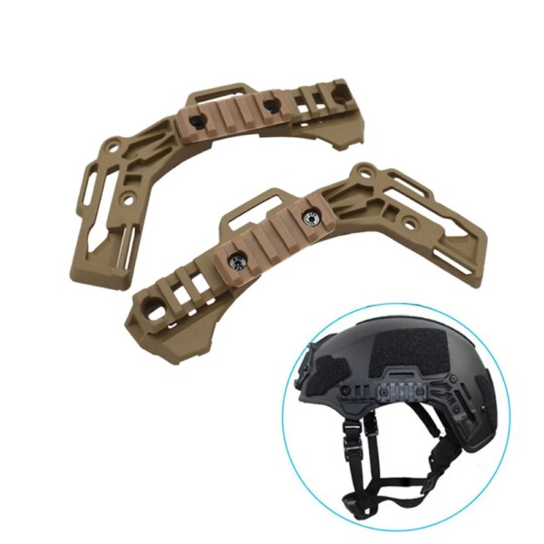 Nuevo Montaje en riel para casco táctico, adaptador de montaje en riel de guía lateral del casco, accesorios para casco