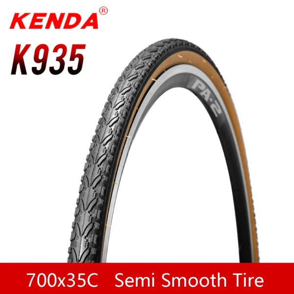 Nuevo neumático de bicicleta kenda 700x35C neumáticos de grava para bicicleta de carretera 700C pneu lado amarillo baja resistencia ultraligero 605g de alta calidad