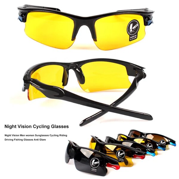 Gafas de visión nocturna para hombre y mujer, lentes de protección UV 400 para ciclismo, conducir, para pescar, surf, ciclismo, senderismo, gafas de sol