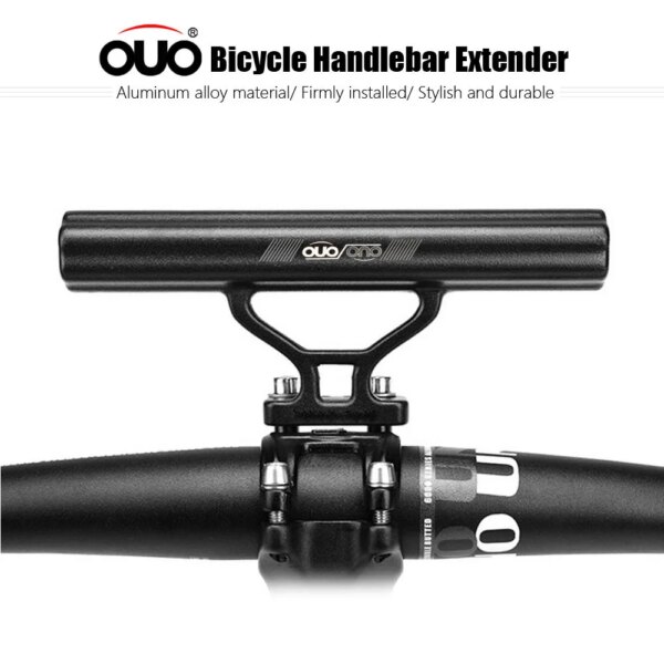 OUO-extensor de manillar de bicicleta, soporte de aleación de aluminio para bicicleta, soporte de extensión de manillar de bicicleta ultraligero, accesorios para ciclismo