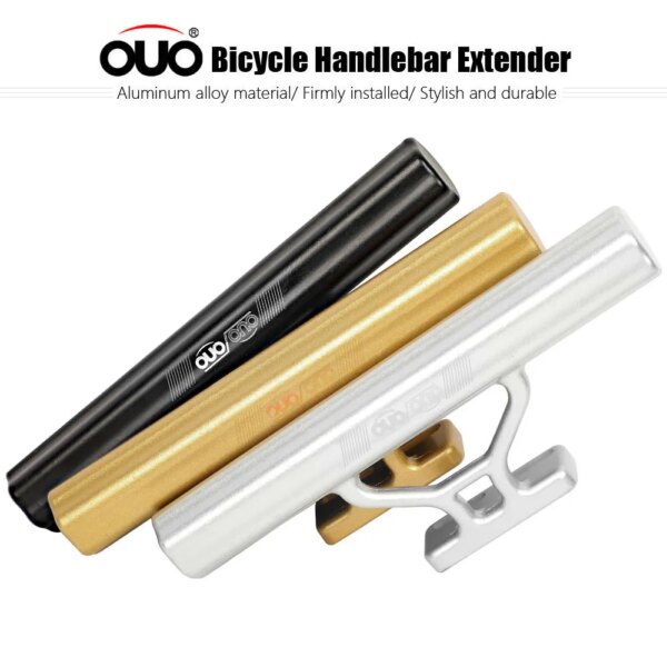 OUO Extensión de Manillar de Bicicleta Luz Delantera de Bicicleta de montaña de Aluminio Soporte de computadora Extensor de Manillar de Bicicleta Soporte de lámpara