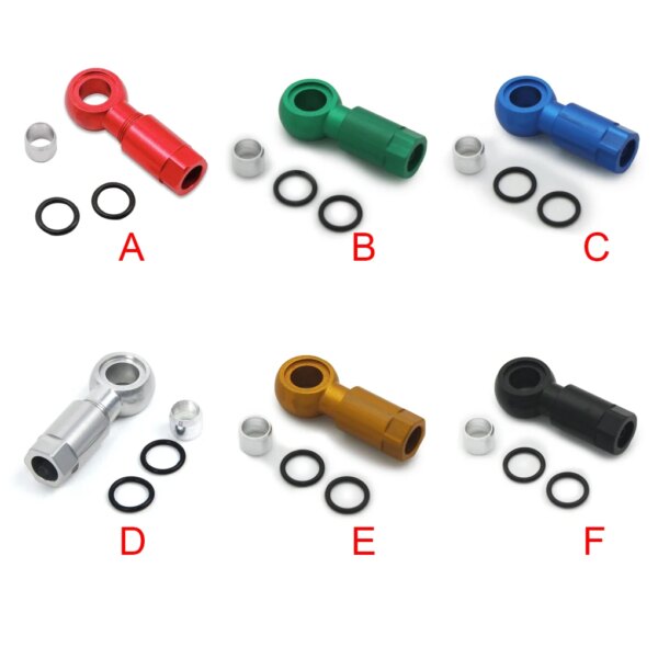 Reemplazo del conector de la manguera del freno de disco hidráulico de la aleación de aluminio de los cabezales de oliva de la aguja del aceite para Shimano SLX/XT/XTR/BH-90 rojo