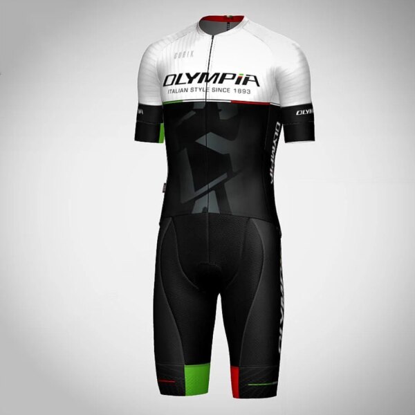 Olympia-ropa de ciclismo para hombre, Jersey de manga corta, pantalones cortos con pechera, uniforme de equipo, conjuntos de Jersey de montaña y carretera para exteriores, Kit de Maillot para bicicleta