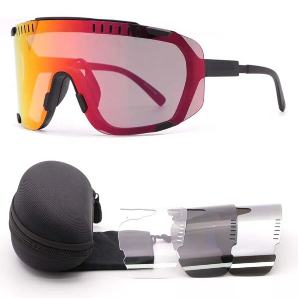 Gafas de sol polarizadas originales DEVOUR para ciclismo, 4 lentes, para hombre y mujer, gafas deportivas para bicicleta de montaña, gafas MTB