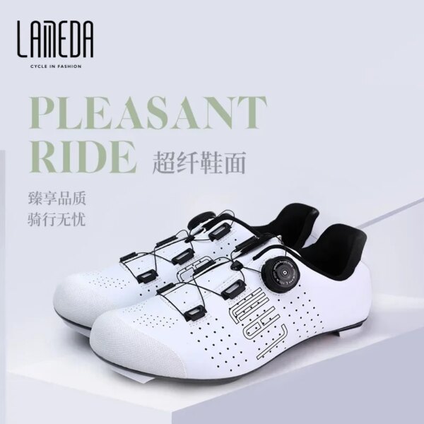 Zapatos para montar en bicicleta de carretera al aire libre, ligeros y resistentes al desgaste, zapatos con bloqueo para bicicleta de montaña, zapatos antideslizantes con bloqueo de fibra de carbono