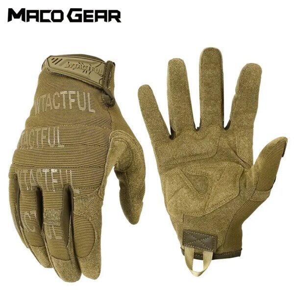 Guantes tácticos al aire libre entrenamiento militar ejército deporte escalada tiro caza montar ciclismo dedo completo antideslizante mitones