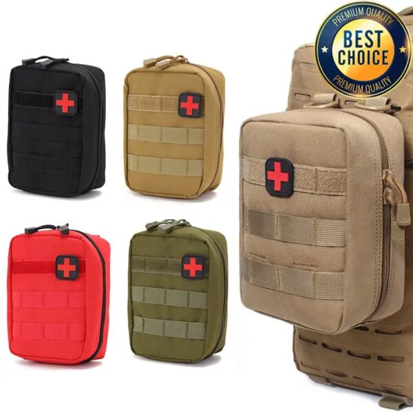 Riñonera táctica multifuncional para exteriores, Kit de emergencia médica MOLLE, Kit de supervivencia portátil, bolsa de accesorios, bolsa de entrenamiento de camuflaje