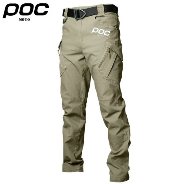 Pantalones largos de ciclismo de carga tácticos impermeables al aire libre para hombre, pantalones deportivos informales para Moto Poc, pantalones para bicicleta de montaña para hombre, ropa