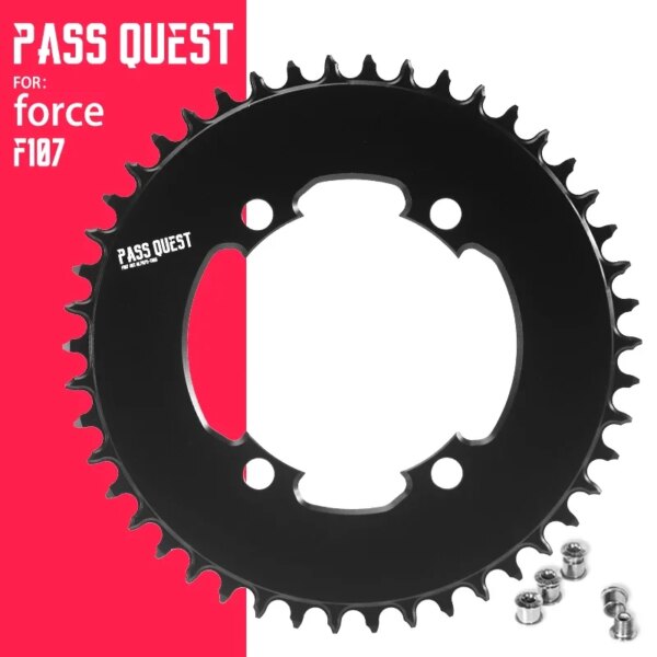 PASS QUEST 107BCD plato de bicicleta 42T-58T disco cerrado rueda dentada negra dientes anchos estrechos piñón AXS para Sram Force Aero