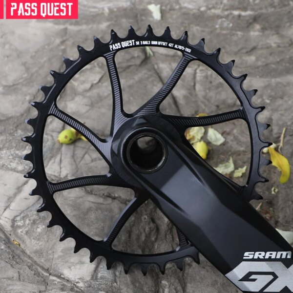 PASS QUEST Plato de bicicleta compensado de 6mm 38/40/42/44/46T Piñón de bicicleta de carretera y de grava para SRAM GX SX MTB