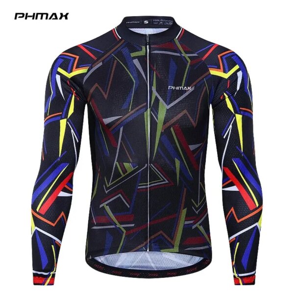 PHMAX-Camiseta de manga larga para ciclismo de montaña y carretera, transpirable, protección solar, ropa deportiva para Motocross, camiseta de carreras